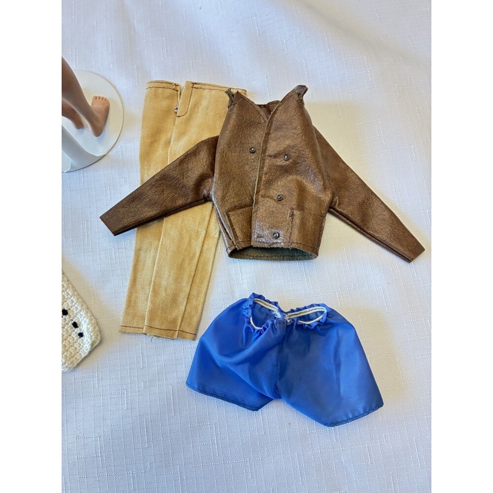 Mattel Ken Doll #750 Original Red White Swim Outfit 1965 Blue Eyes Painted Hair - Picture 11 of 12